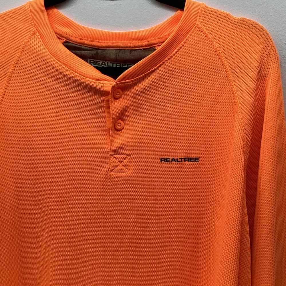 Realtree Men's Vibrant Orange Long Sleeve Shirt
